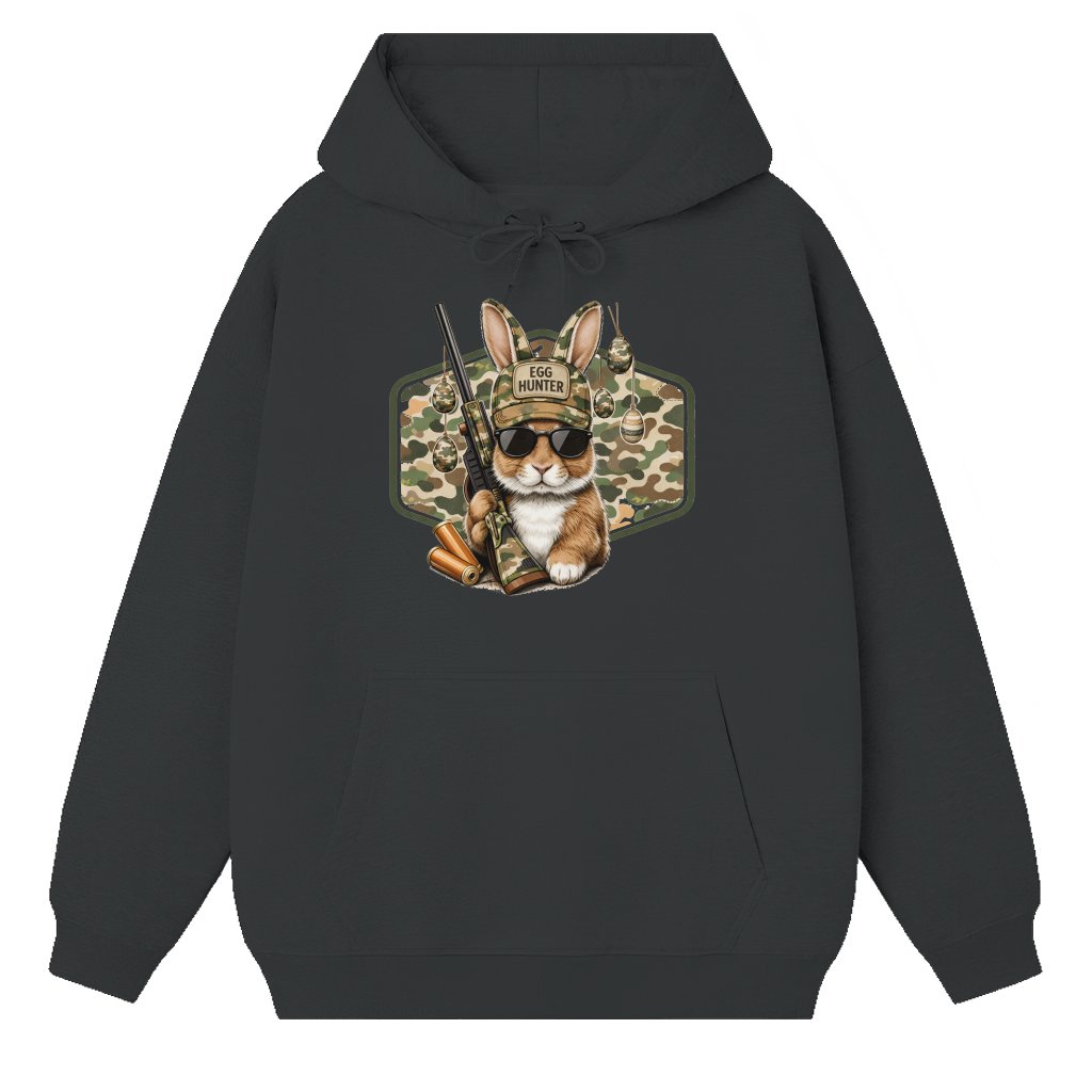 Easter Egg Hunter Hoodie – Easter Gift for Men Camo Bunny - front view