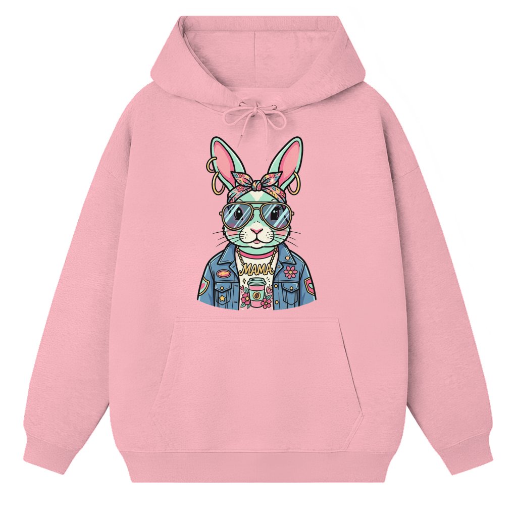 Mama Bunny Hoodie – Easter Gift for Mom Cute Easter Bunny - front view