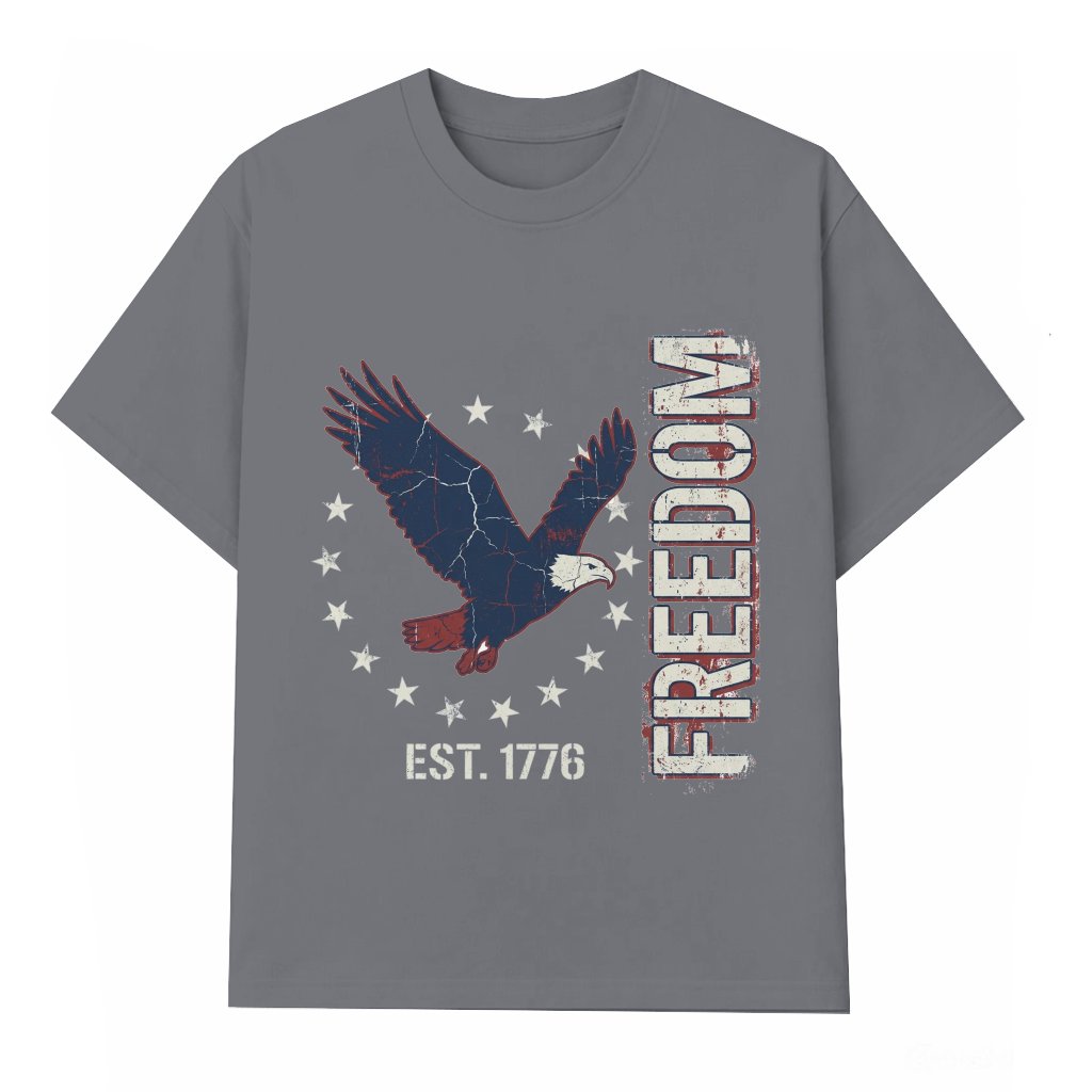 Freedom Eagle T-shirt – 250th Anniversary Gift for Him & Her Patriotic American Flag - front view