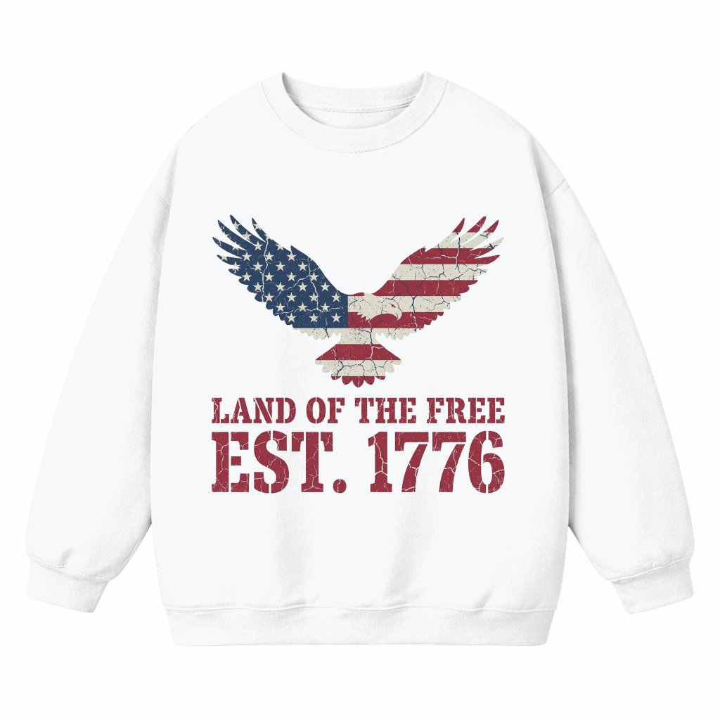 Freedom American Eagle Sweatshirt – Patriotic 250th Anniversary Gift for Men Women USA Flag Vintage - front view