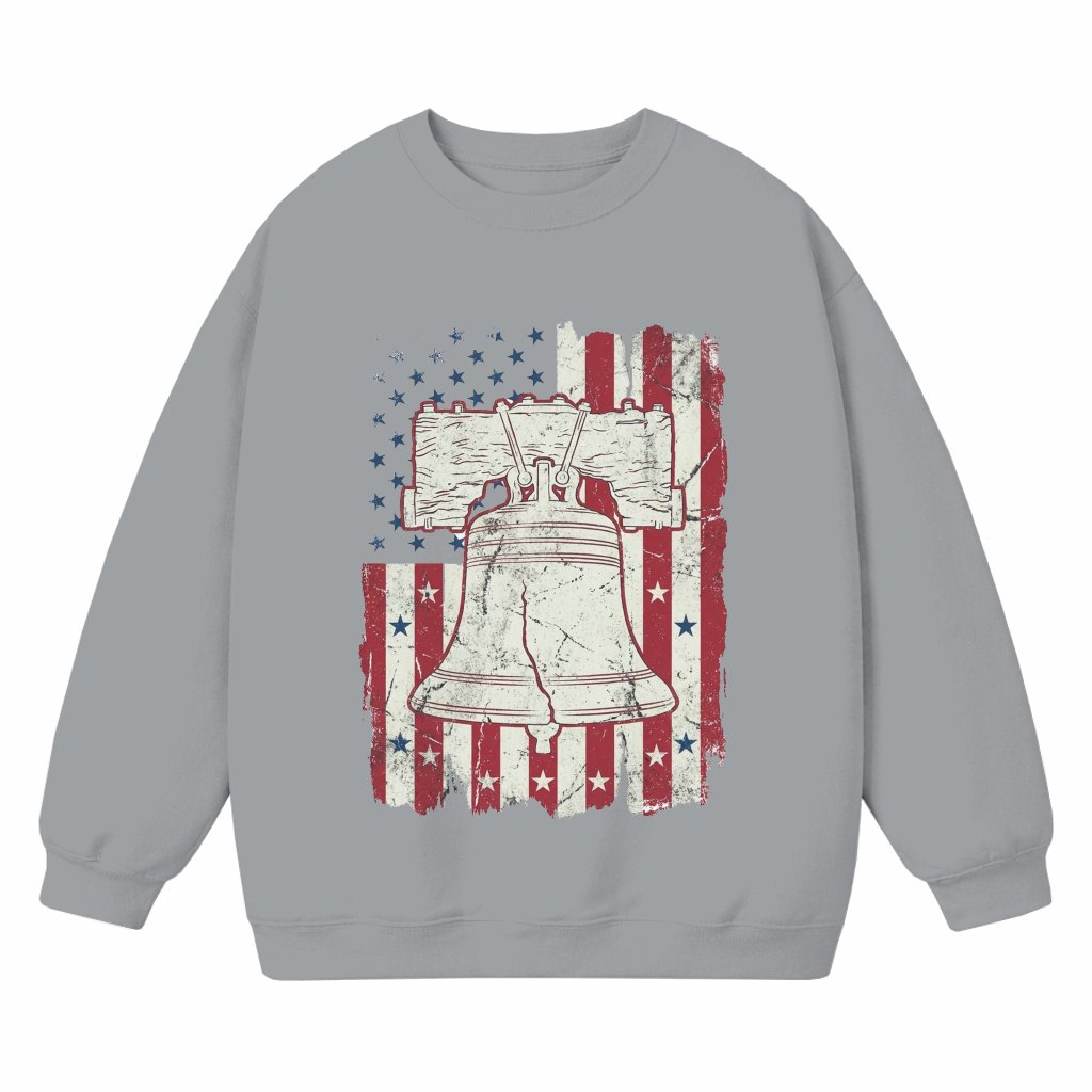Liberty Bell American Flag Sweatshirt – 250th Anniversary Gift for Men Women Patriotic Vintage - front view