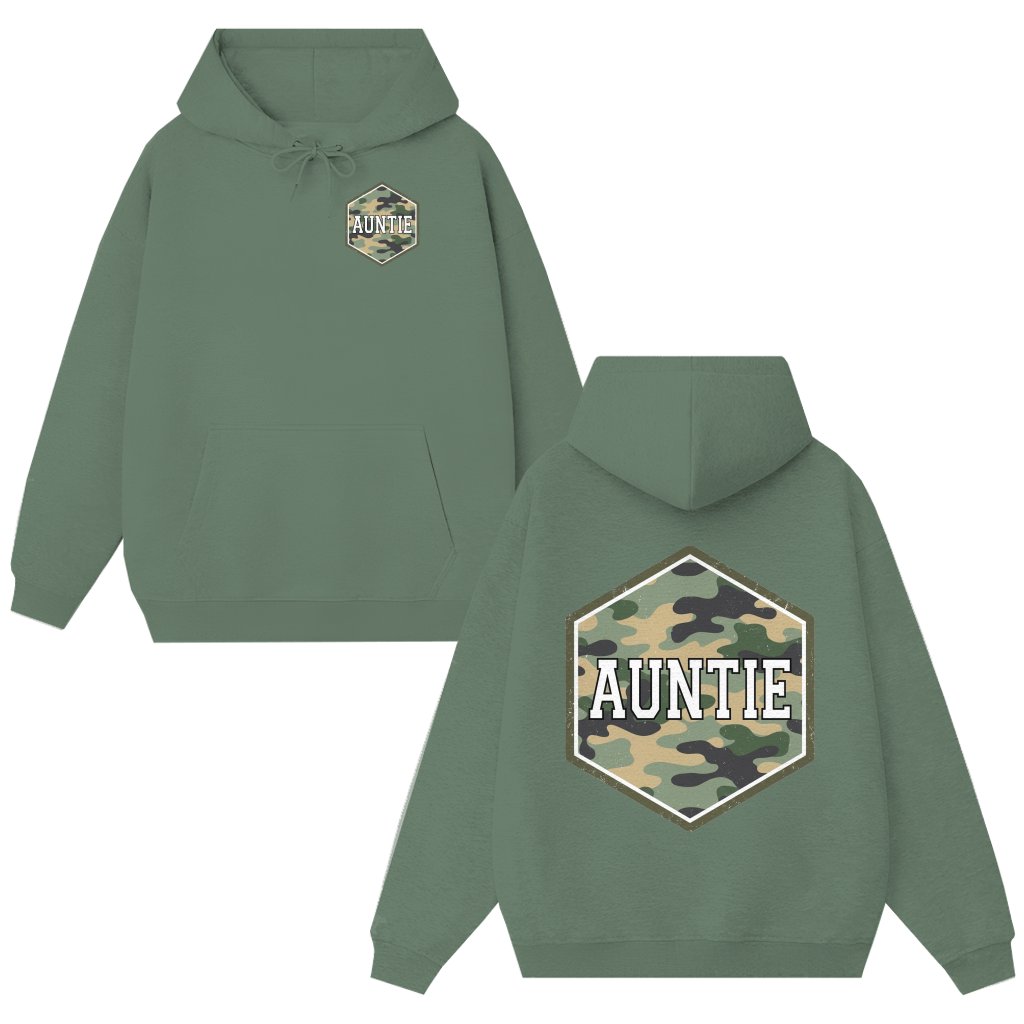 Camo Auntie Hoodie – Mother's Day Gift for Auntie Graphic - front view