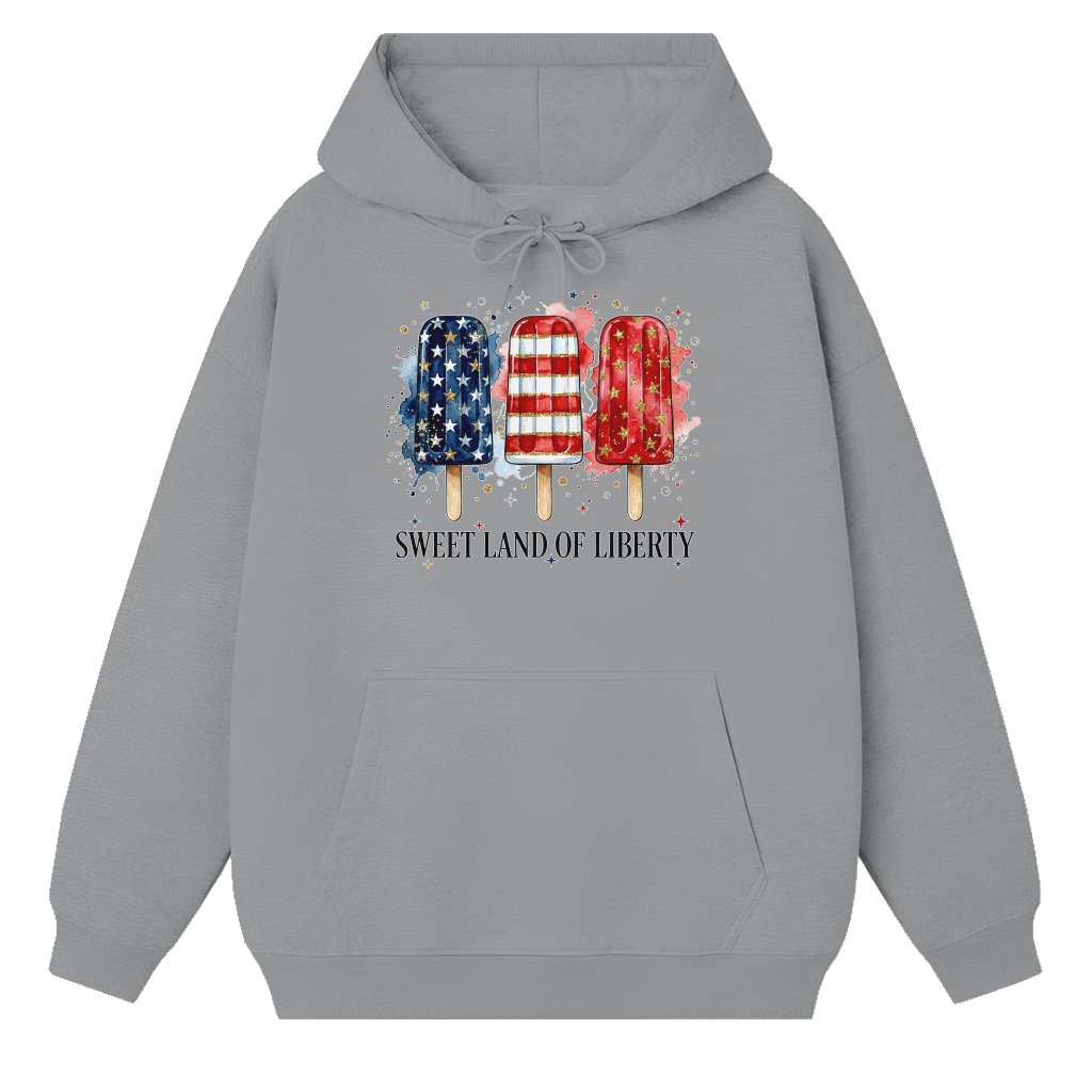 Sweet Land Of Liberty Patriotic USA Ice Cream Hoodie - Funny 4th of July Gift for men and women - front view