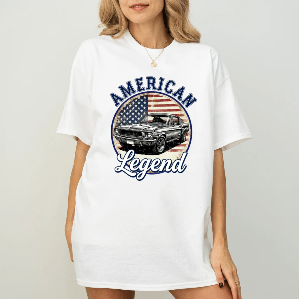 American Legend Patriotic Truck T-shirt - USA Flag Truck 4th of July Gift for men and women - back view
