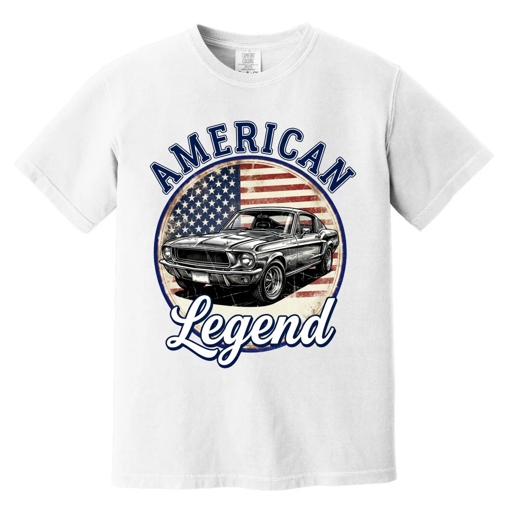 Comfort Colors American Legend Patriotic Truck Shirt - USA Flag Truck 4th of July Gift for men and women - front view