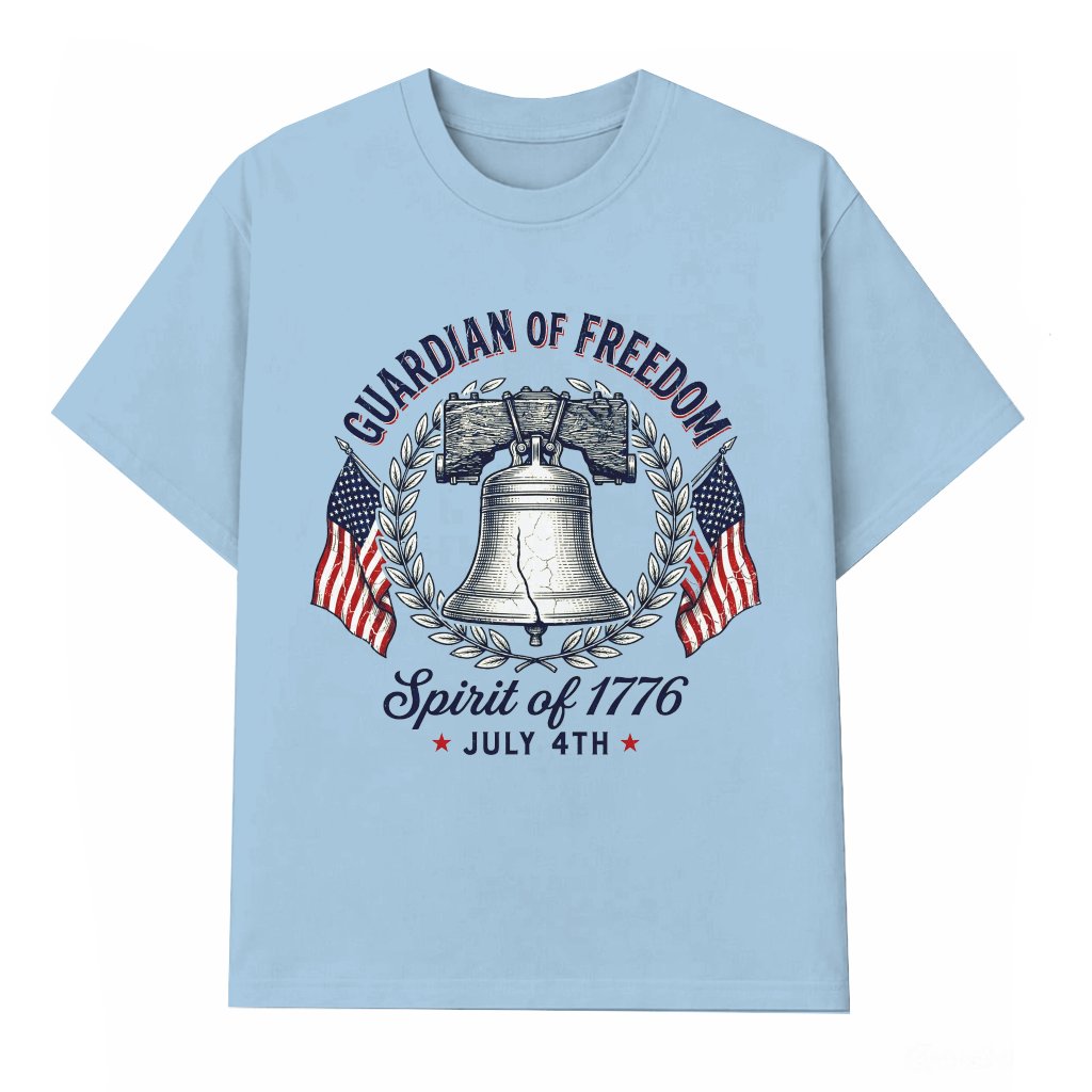 4th of July America Guardian of Freedom T-shirt - Spirit of Freedom 1776 Shirt - Ideal USA Independence Day Gift for men & women - front view