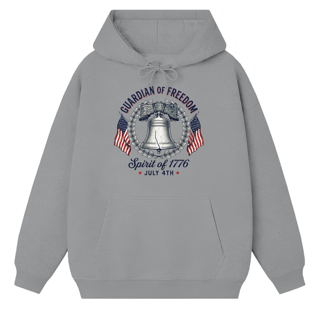 4th of July America Guardian of Freedom Hoodie - Spirit of Freedom 1776 Shirt - Ideal USA Independence Day Gift for men & women - front view