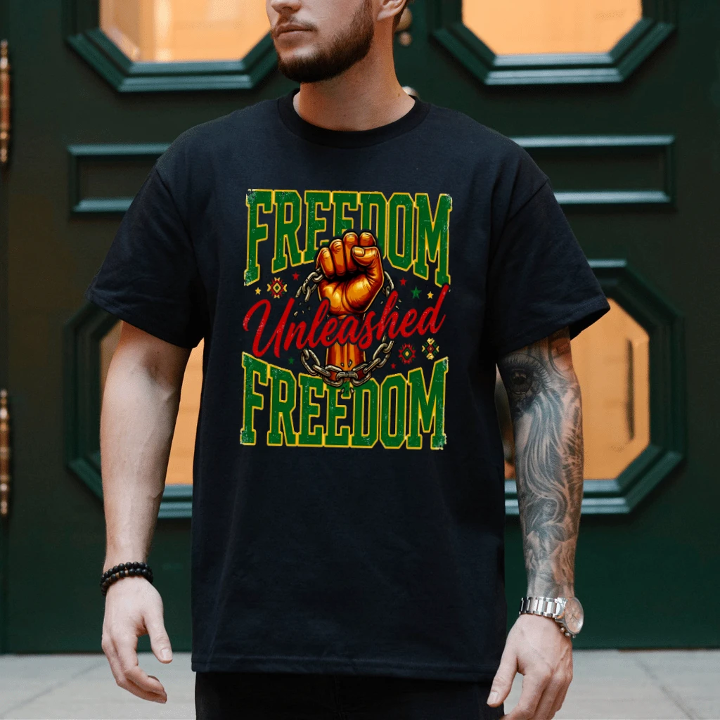 Freedom Day Juneteenth 1865 T-Shirt - Africa American Pride Gift for Him & Her - detail view