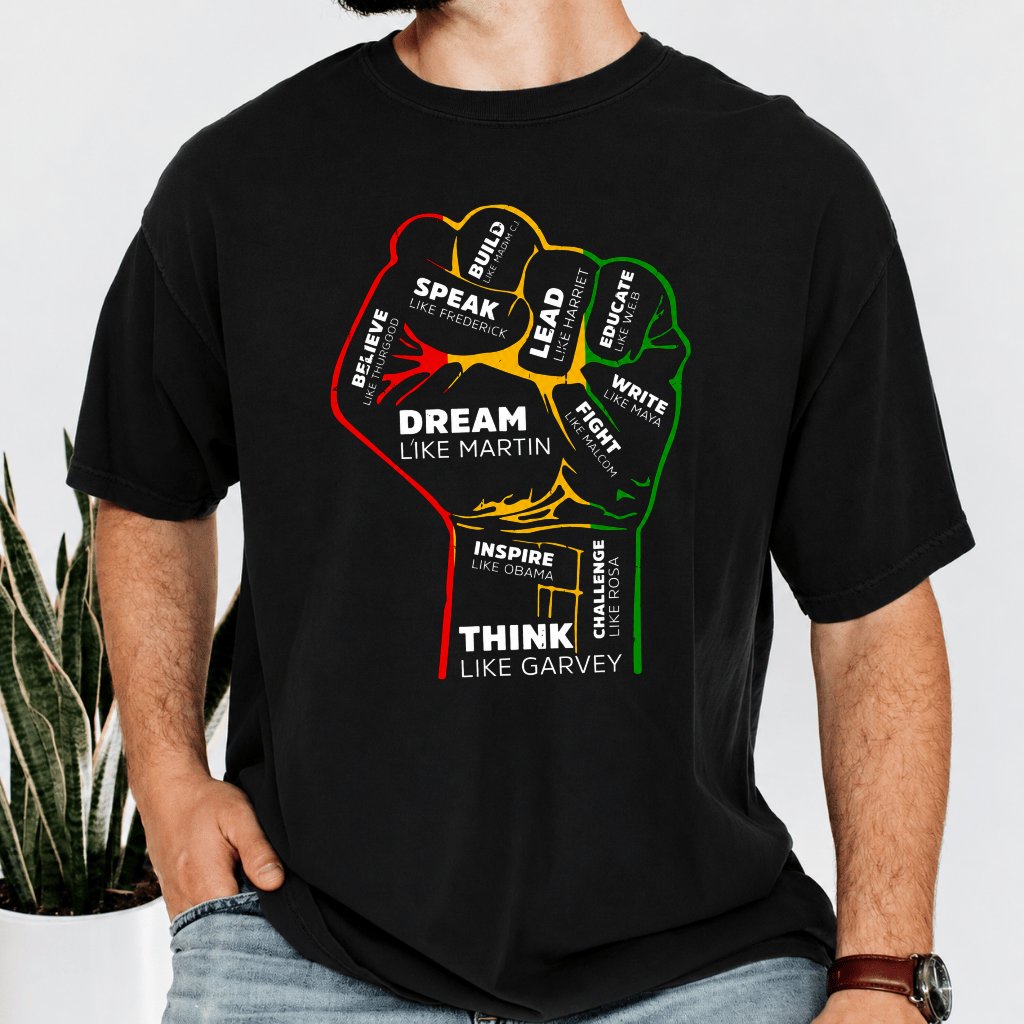 Comfort Colors Juneteenth Fist Shirt - Black Culture Independence Day Gift for Him & Her - back view
