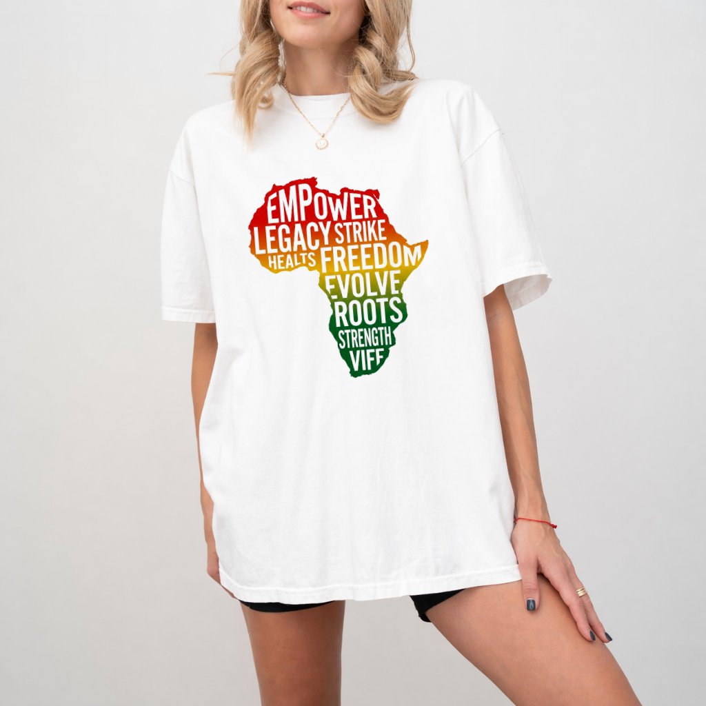 Comfort Colors Empower Legacy Black Culture Independence Day Shirt - Juneteenth Gift for Him & Her - back view