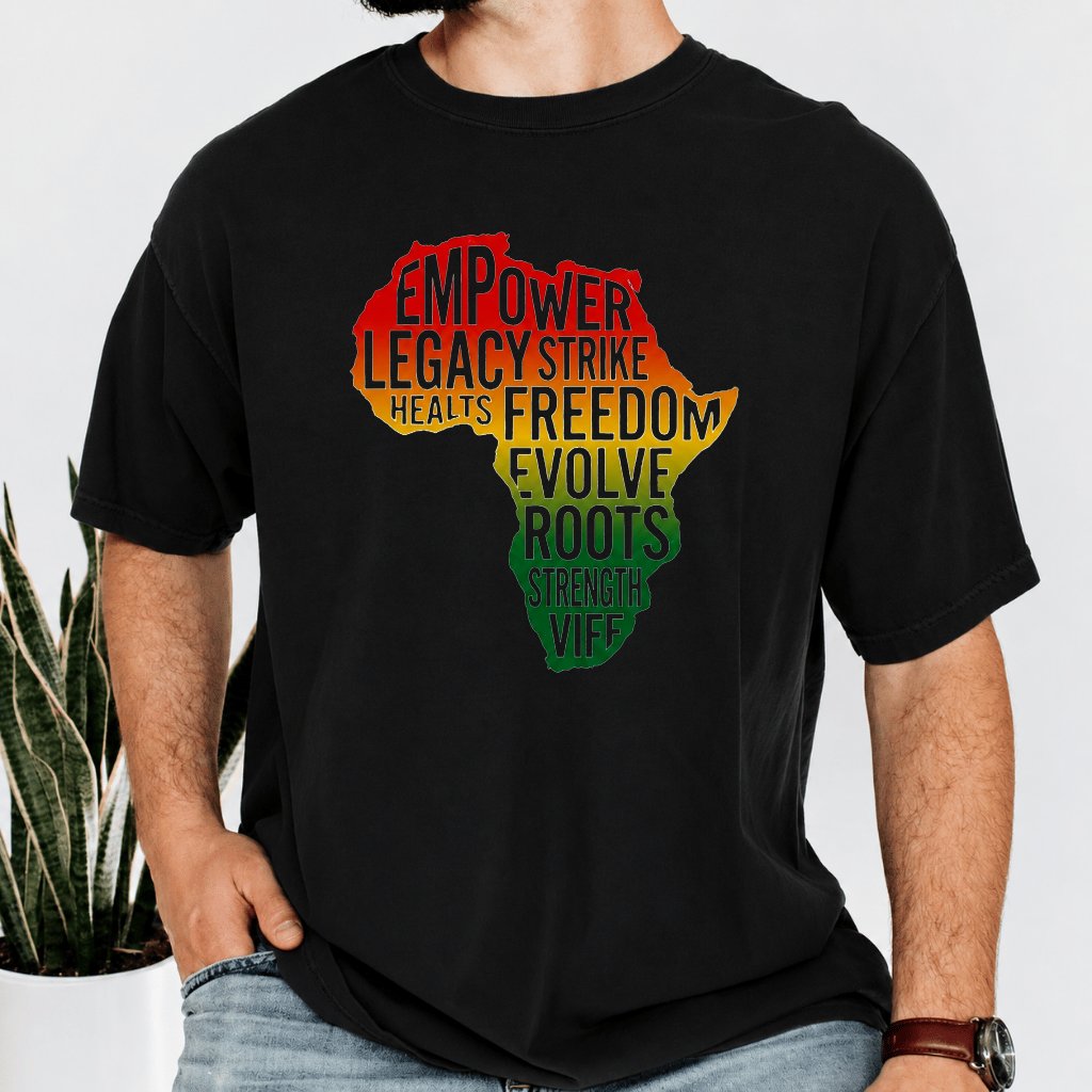 Comfort Colors Empower Legacy Black Culture Independence Day Shirt - Juneteenth Gift for Him & Her - detail view
