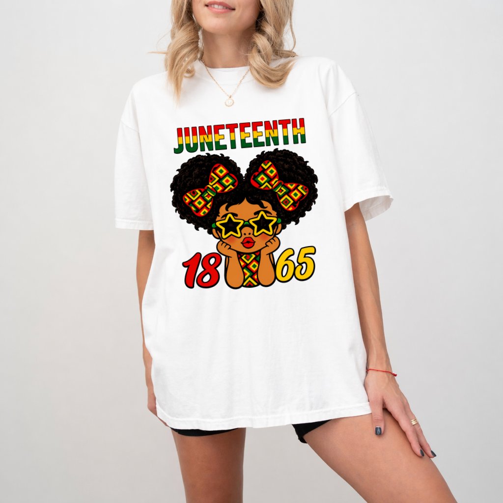 Comfort Colors Melanin Queen Juneteenth 1865 Shirt - African American Juneteenth Gift for Her - back view