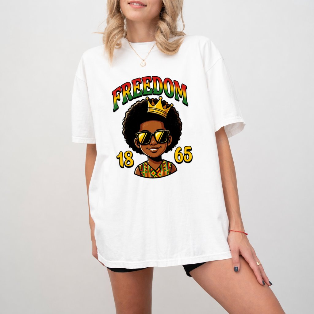 Comfort Colors Freedom 1865 Melanin Queen Shirt - Funny Juneteenth Gift for Her - back view