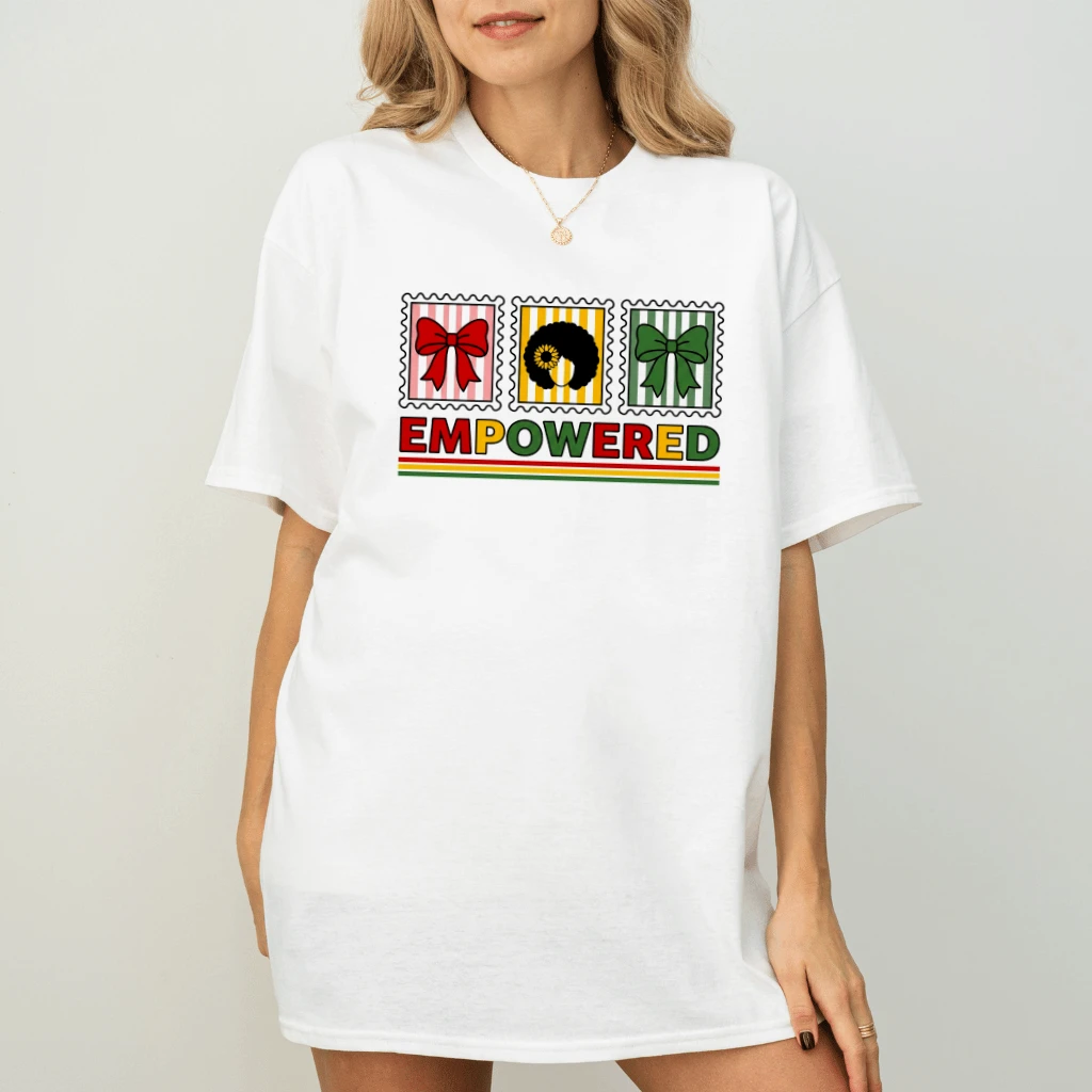 Black History Empowered T-Shirt - Juneteenth Gift for Black Women - back view