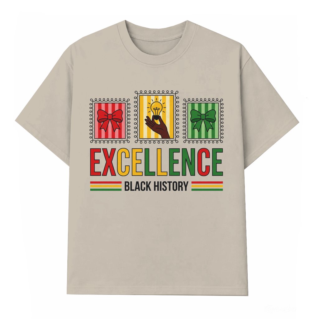 Excellence Black History T-Shirt - Juneteenth Black Pride Gift for Her - front view