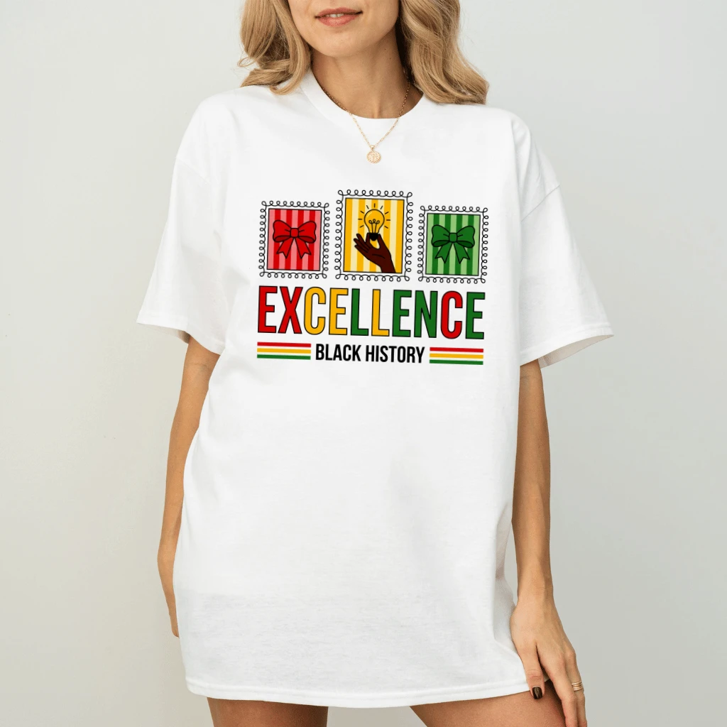 Excellence Black History T-Shirt - Juneteenth Black Pride Gift for Her - back view