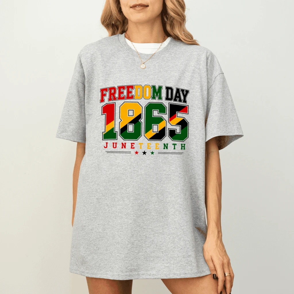 Freedom Day 1865 Juneteenth T-Shirt - African Freedom Gift for Him & Her - detail view