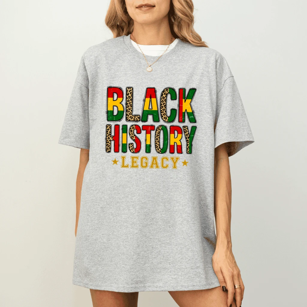 Black History Legacy T-Shirt - Black Lives Matter Gift for Her - detail view