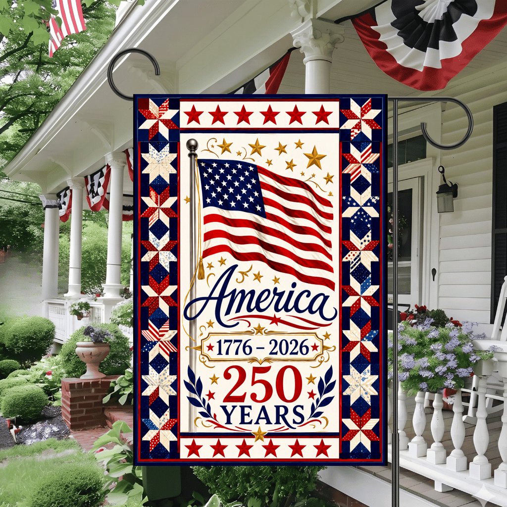 Vintage Coquette America 250 Years Flag - Independence Gift for Him & Her - detail view