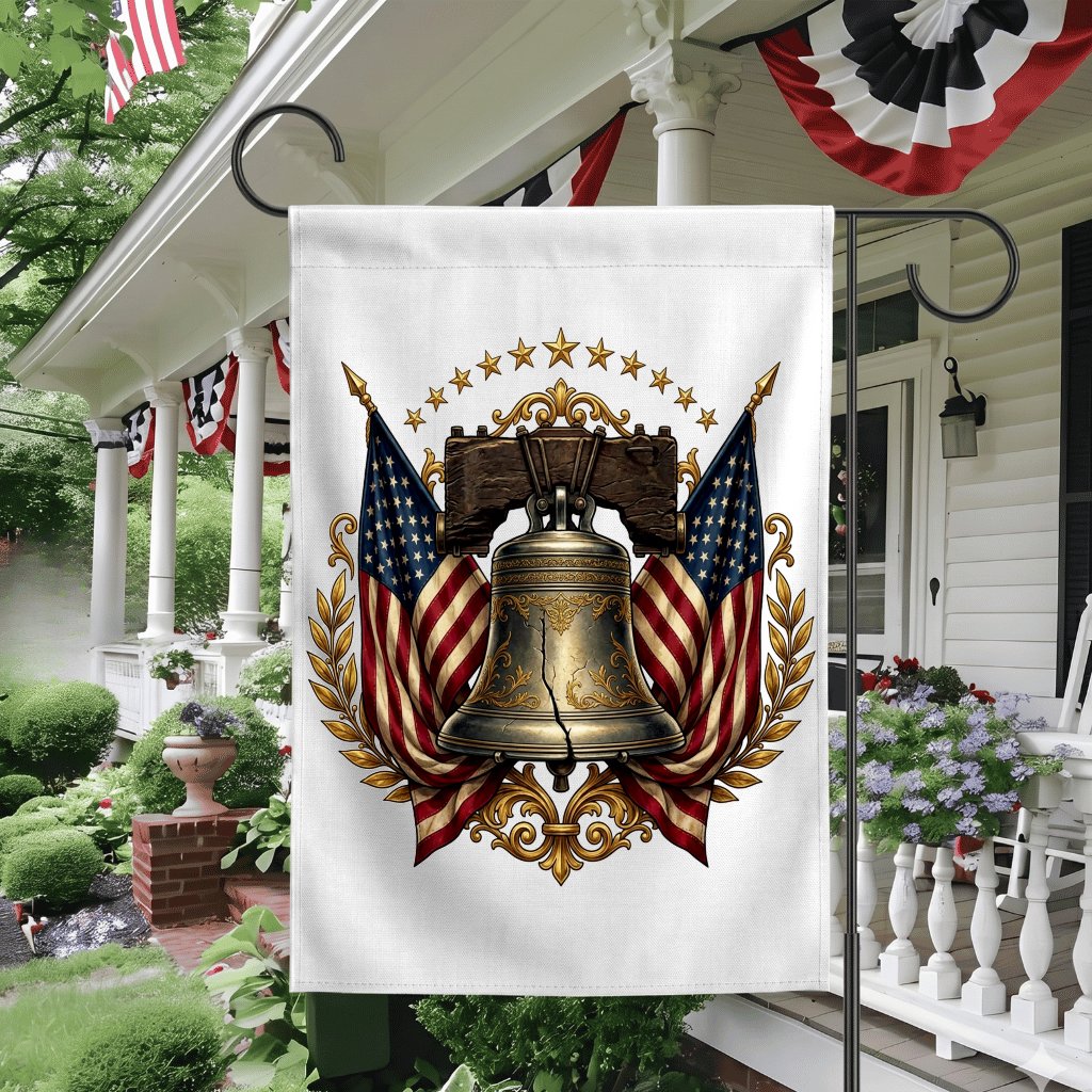 250 Years Anniversary USA Flag - 250th Independence Day Patriotic Gift for Garden Decor - detail view