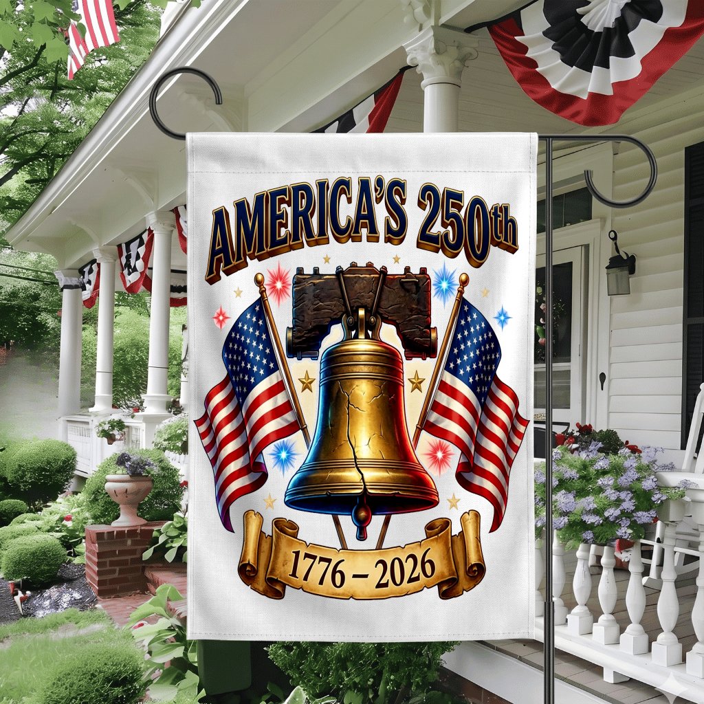 America 250th Anniversary Flag - Independence Day Gift for House Decor - detail view