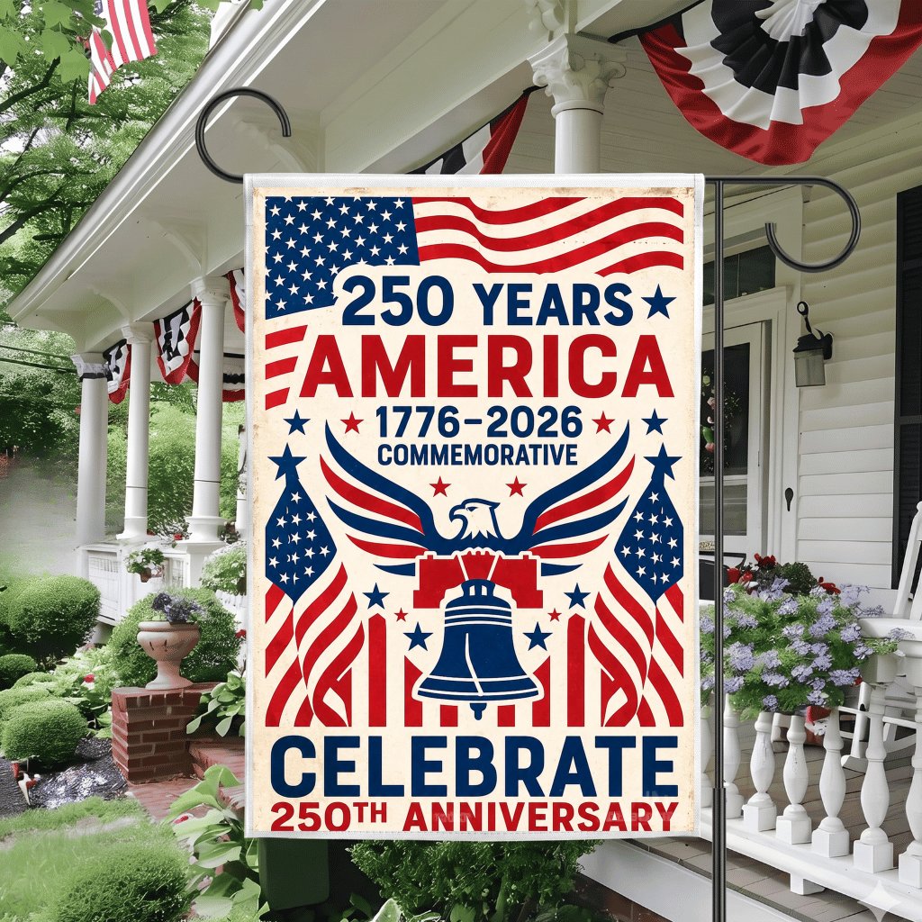 Patriotic Eagle American Flag - 4th of July USA 250th Anniversary Gift - detail view