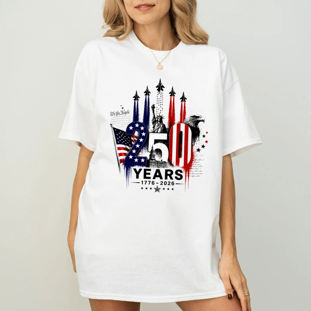 We The People America 250 Shirt - 1776 to 2026 Fighter Jet T-Shirt - 4th of July Gift for Him & Her - back view