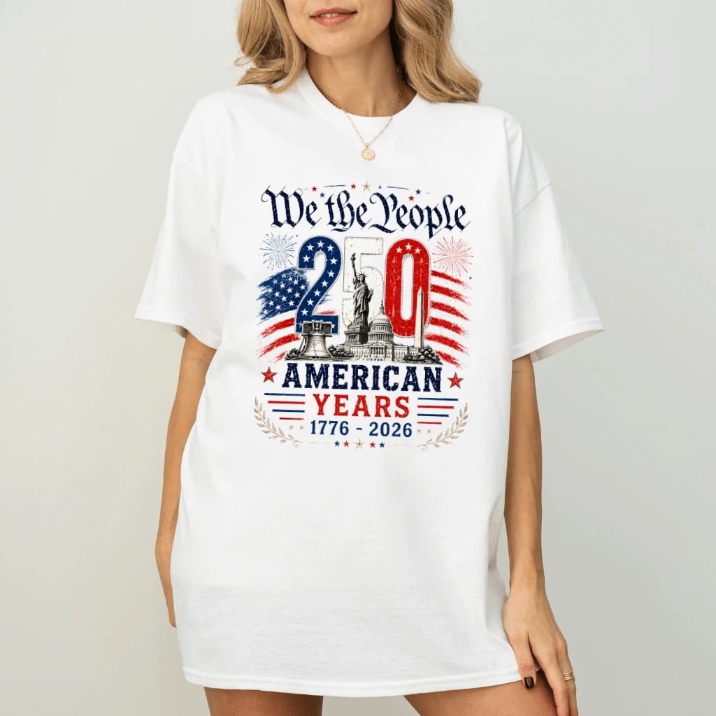 We The People American 250 Years T-Shirt - 1776 2026 Independence Day Gift for Him & Her - back view