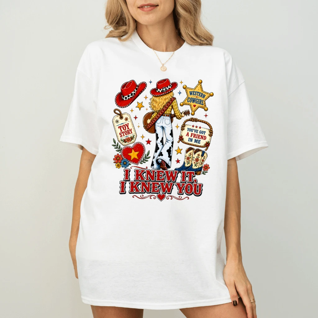 Trending I Knew It I Knew You Western Cowgirl T-Shirt for women - back view