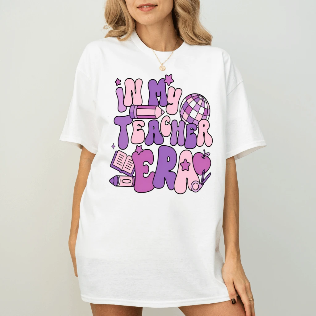 In My Teacher Era Funny Teacher T-Shirt for women| Cute Back To School Gift for Her - back view
