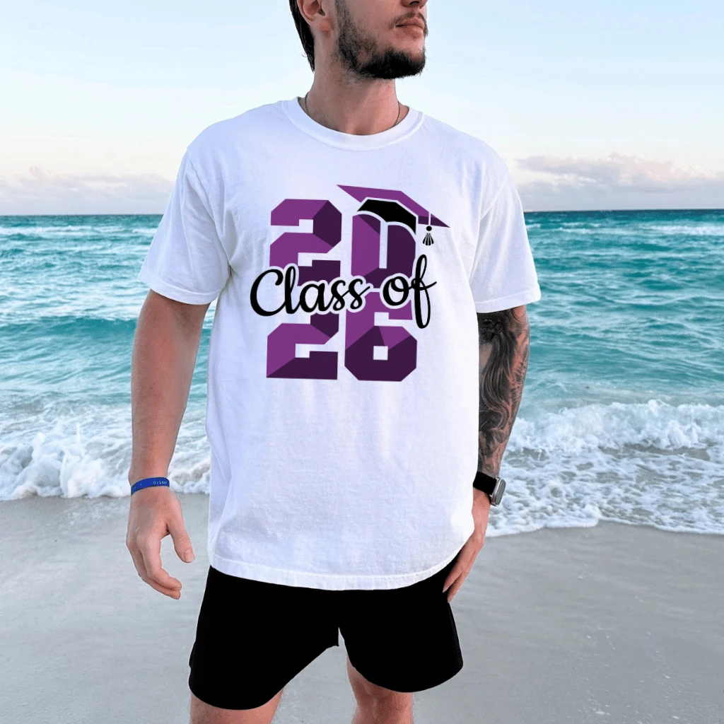 Class Of 2026 Funny Graduation T-Shirt| Ideal Gift for Graduation 2026 - detail view