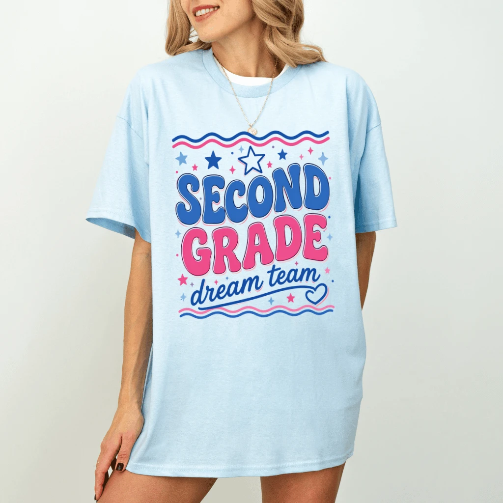 Funny Second Grade T-Shirt| Cute Back To School Gift for 2nd Grade Teacher Team - detail view
