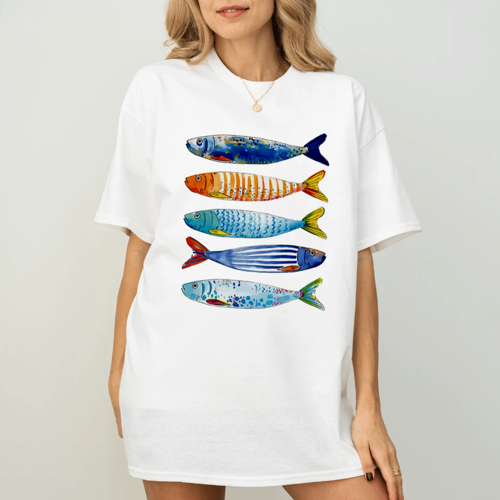 Tropical Bright Color Fish T-shirt| Funny Ocean Life Gift for Fish Lovers - back view