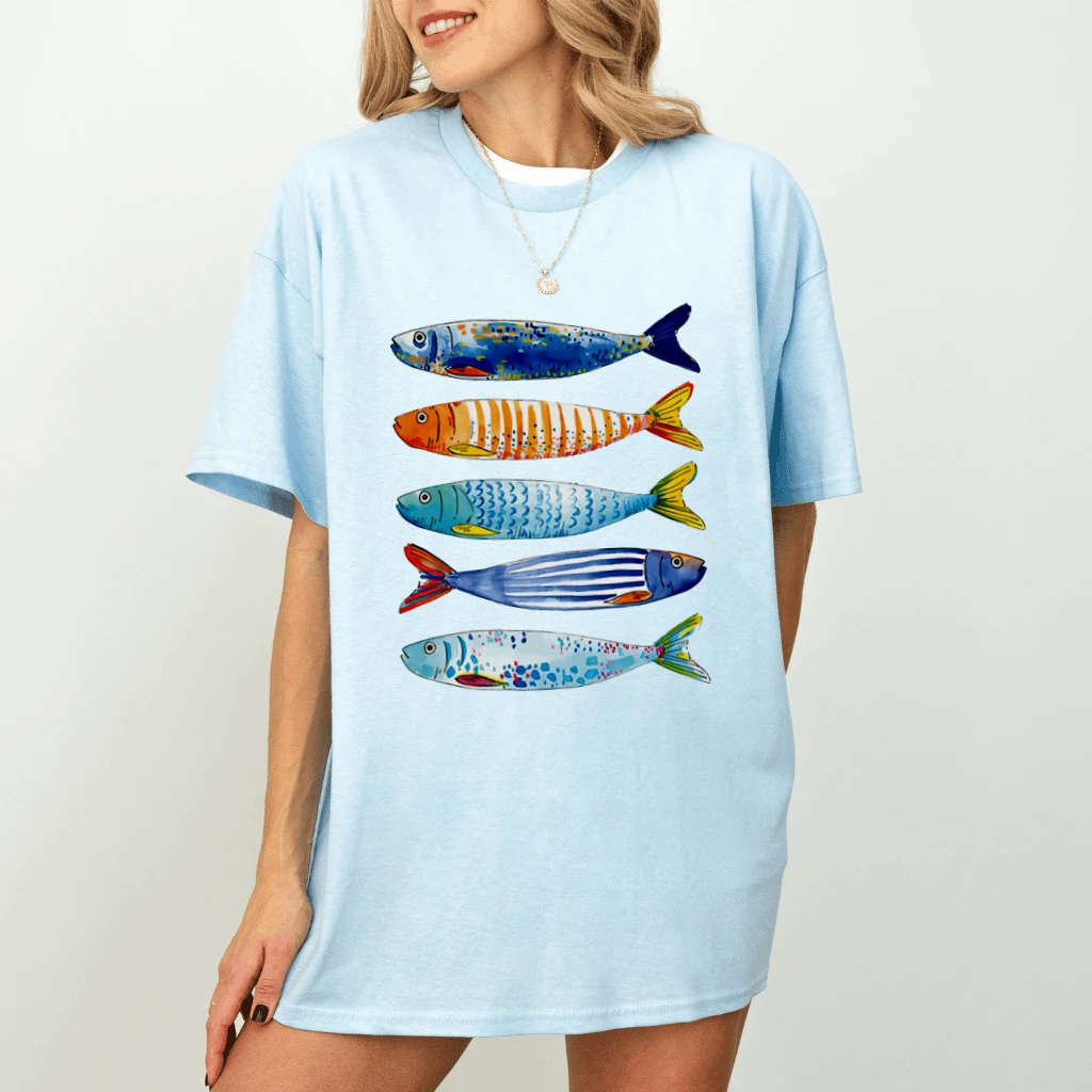 Tropical Bright Color Fish T-shirt| Funny Ocean Life Gift for Fish Lovers - detail view