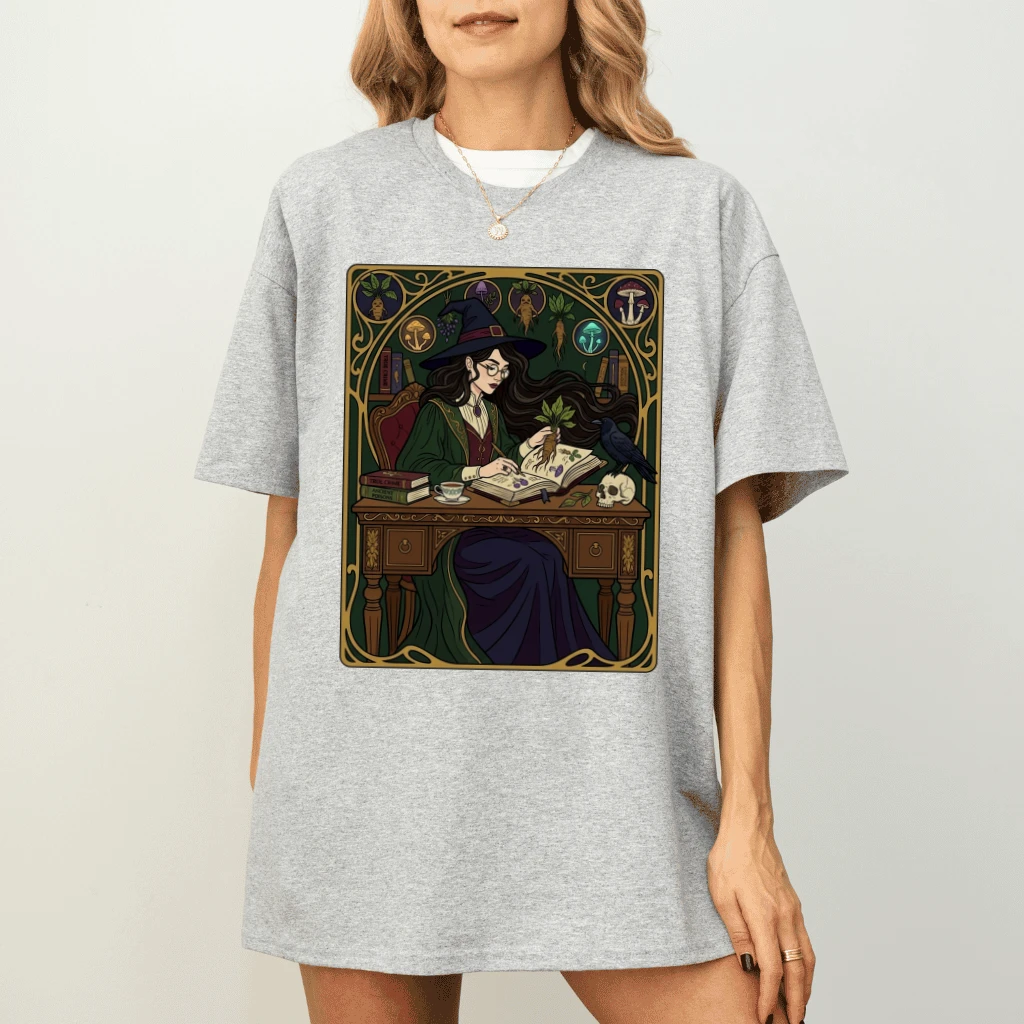 Vintage Salem Book Club Bookish Halloween T-shirt| Salem Witches Shirt for women - detail view