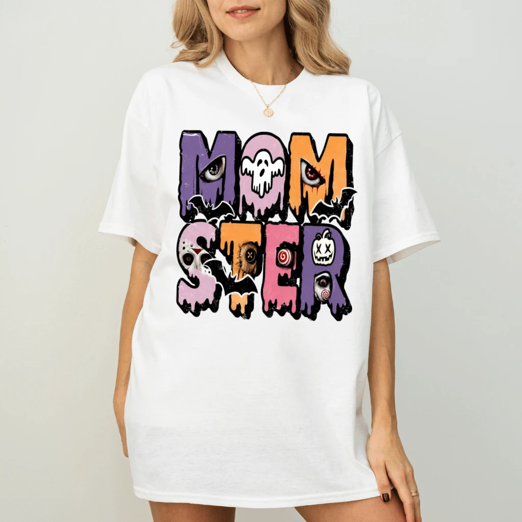Momster Horror Halloween T-shirt| Funny Halloween Gift for men women - back view