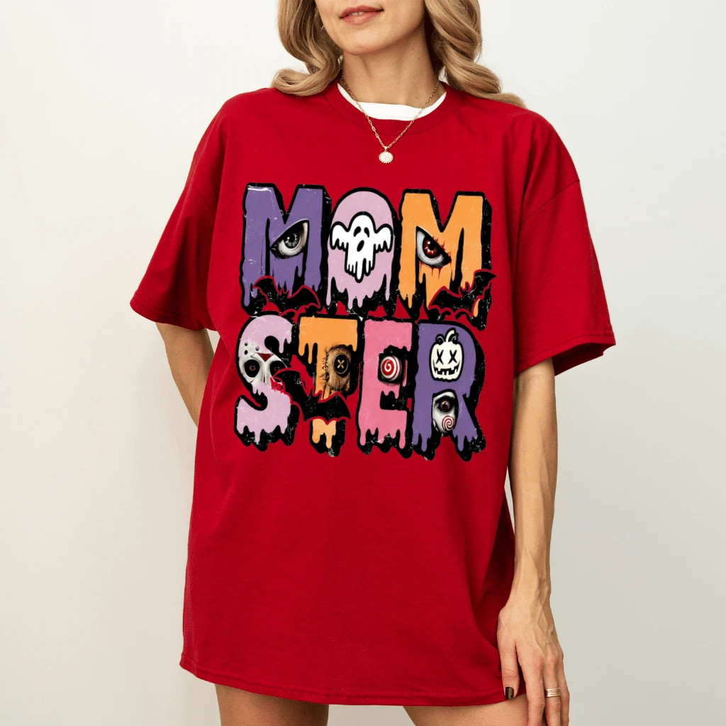 Momster Horror Halloween T-shirt| Funny Halloween Gift for men women - detail view