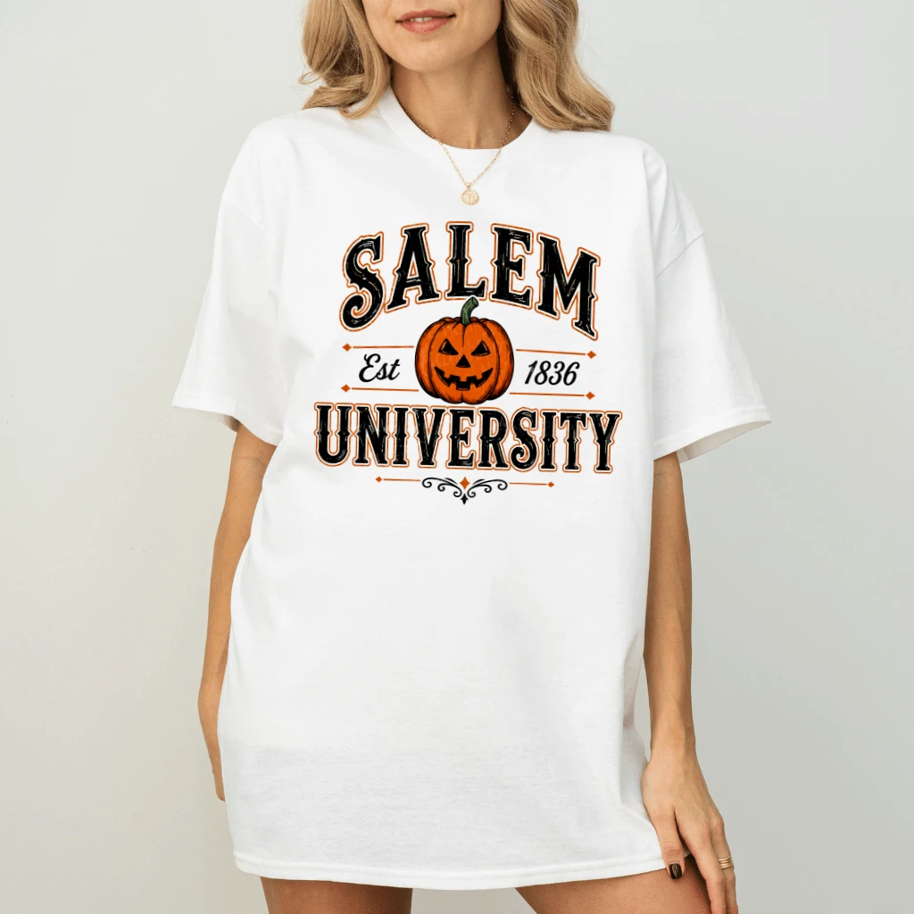 Salem University Funny Halloween T-shirt| Halloween Gift for men & women - back view