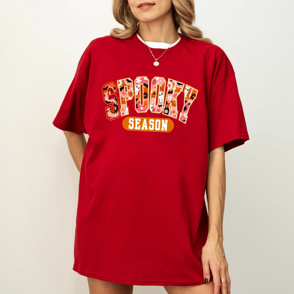 Spooky Season Halloween Ghost T-shirt| Cute Halloween Gift for men women - detail view