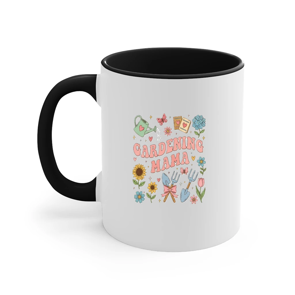 Gardening Mama Accent Mug – Mother's Day Gift for Mom - front view