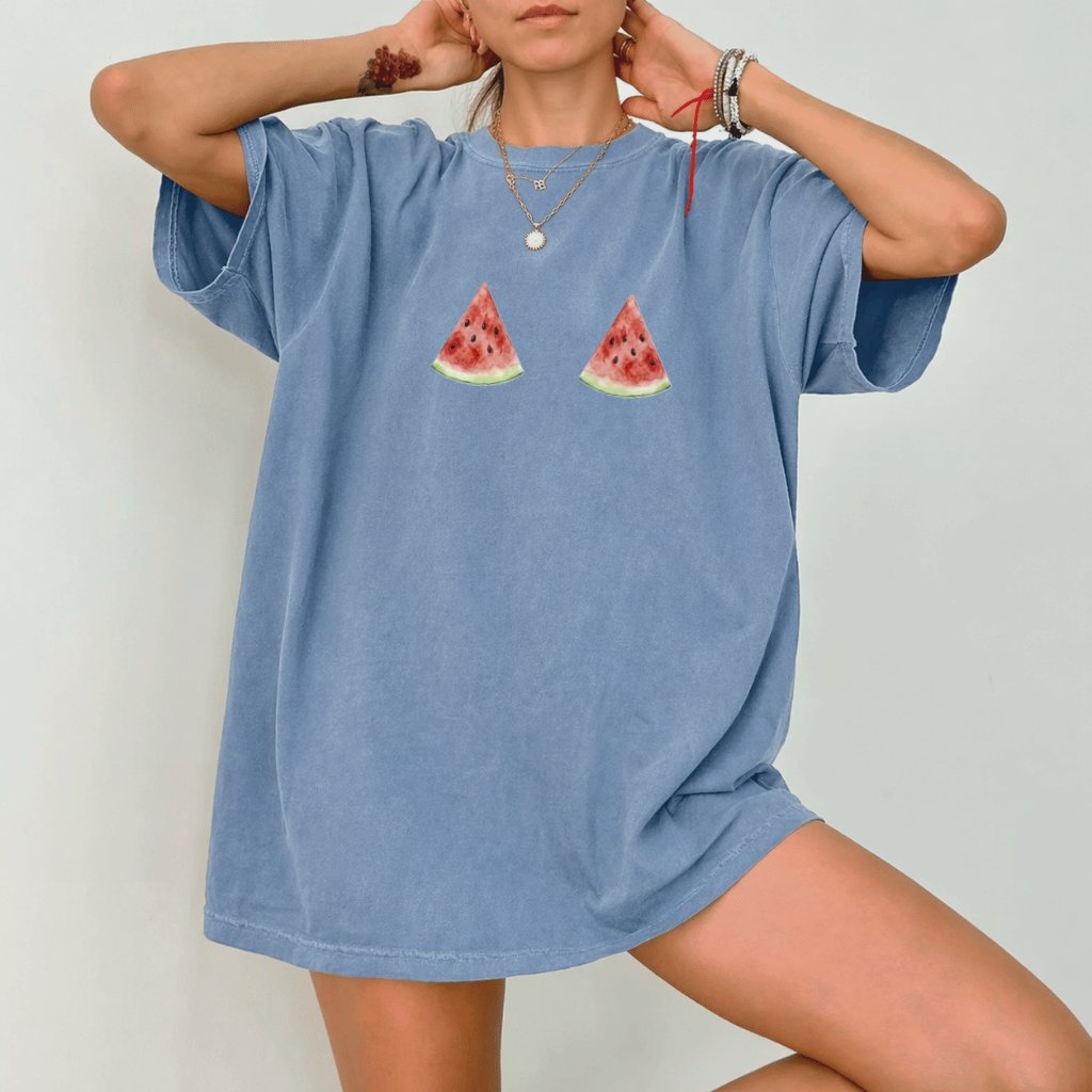 Comfort Colors Funny Watermelon Shirt - Premium Soft Summer Melon Tee - back view