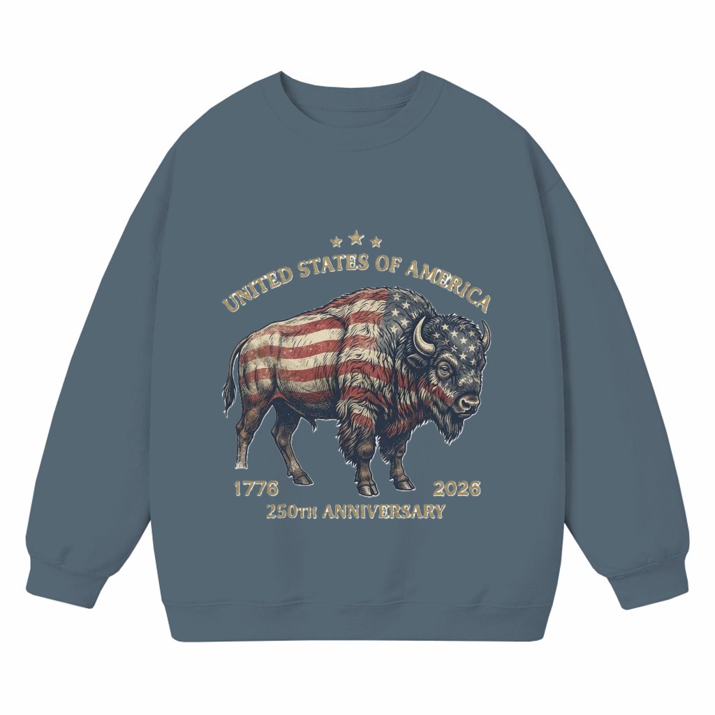 Retro 250th Anniversary of The United States Shirt, USA Independence Day T shirt, Semiquincentennial 1776 2026, American Flag Patriots Gifts - Sweatshirt - front view