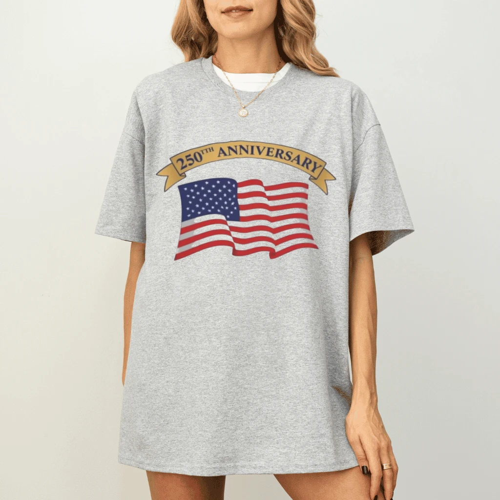 1776-2026 US 250th Anniversary T-Shirt | Patriotic American Flag Tee - back view