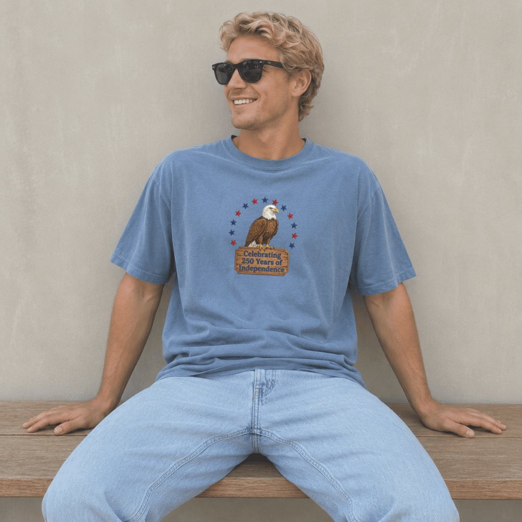 Comfort Colors 250 Years of Independence US Eagle Graphic Tee - back view