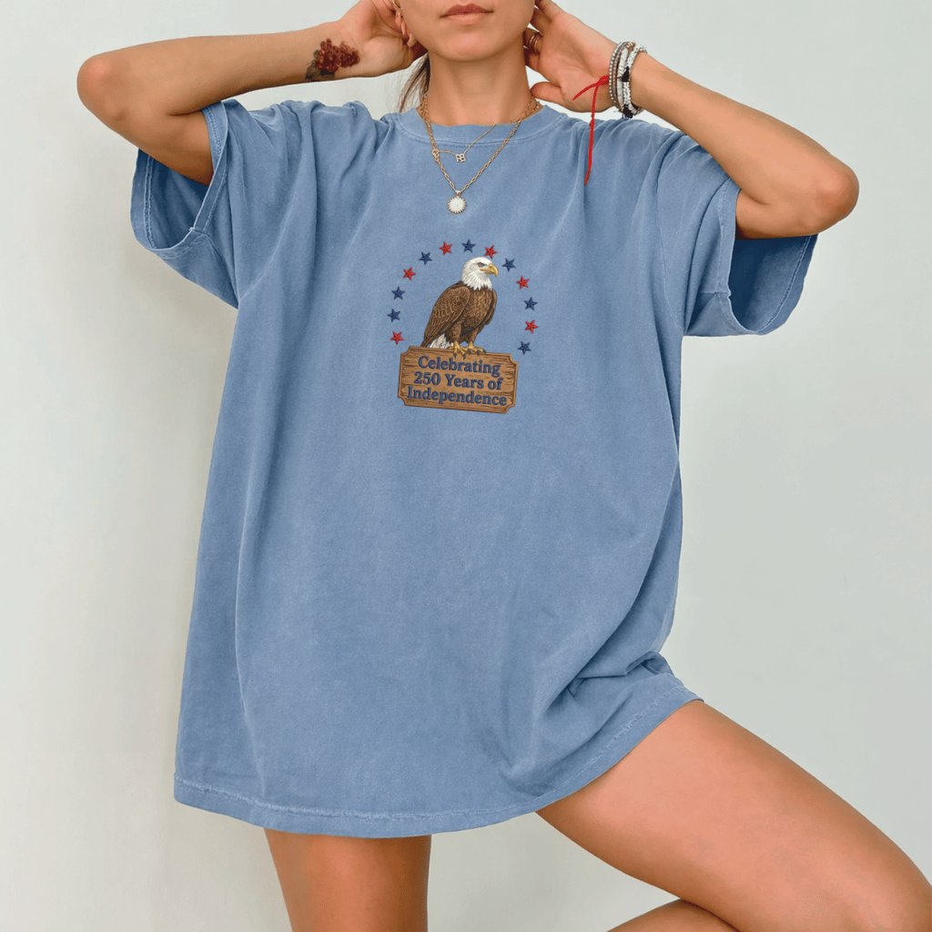 Comfort Colors 250 Years of Independence US Eagle Graphic Tee - detail view
