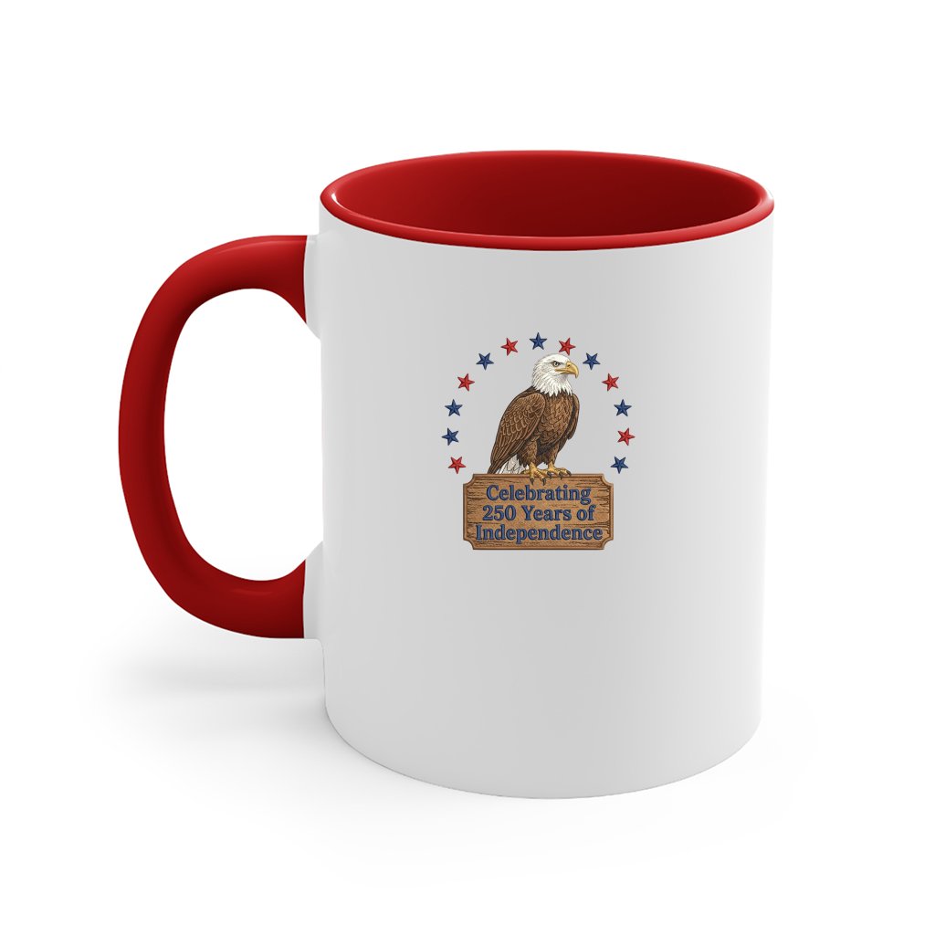 Celebrating 250 Years of Independence Eagle 11oz Accent Mug - front view