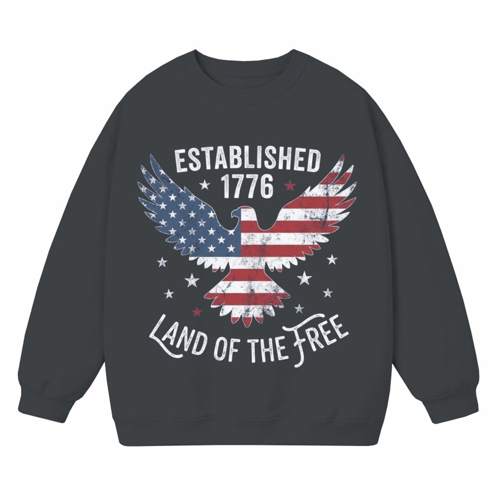 USA 250th Anniversary Patriotic Flag Sweatshirt – 4th of July Gift for Americans - front view