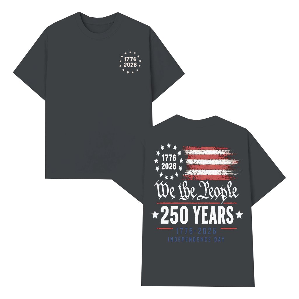 USA Independence Day Shirt – 250 Years Freedom 1776-2026 for Dad Grandpa Style - front view