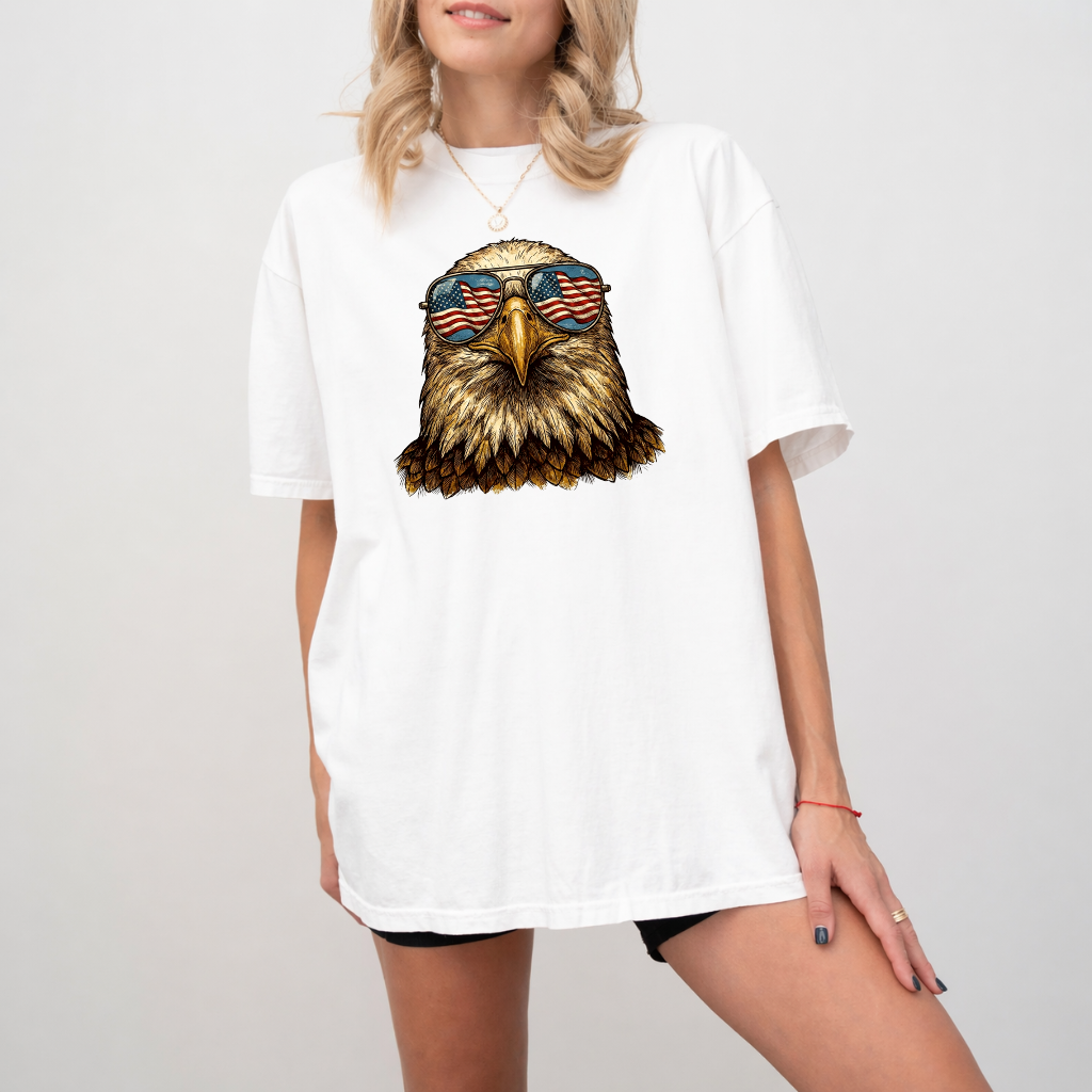 Vintage 4th of July American Eagle 2026 T-shirt - Funny Eagle Patriotic Gift for men & women - back view